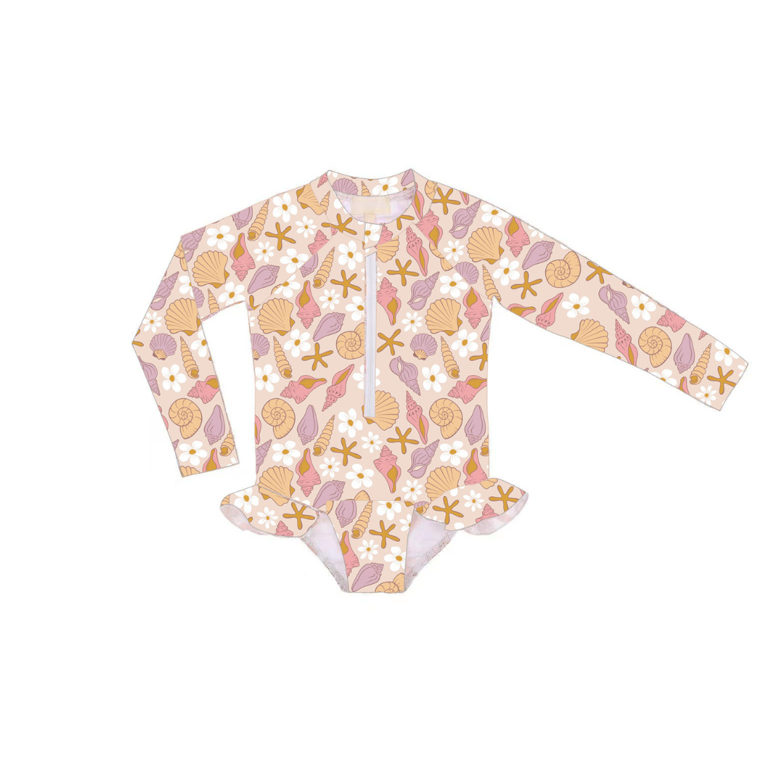 Long Sleeve Swimsuit | Pearl